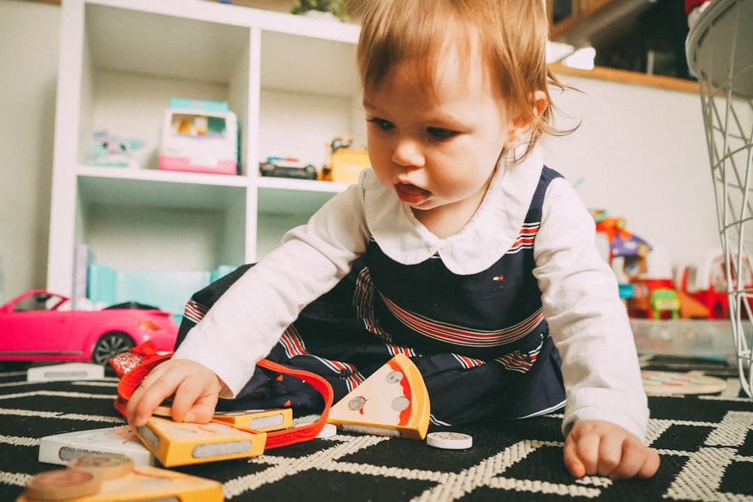 Child exploring and playing